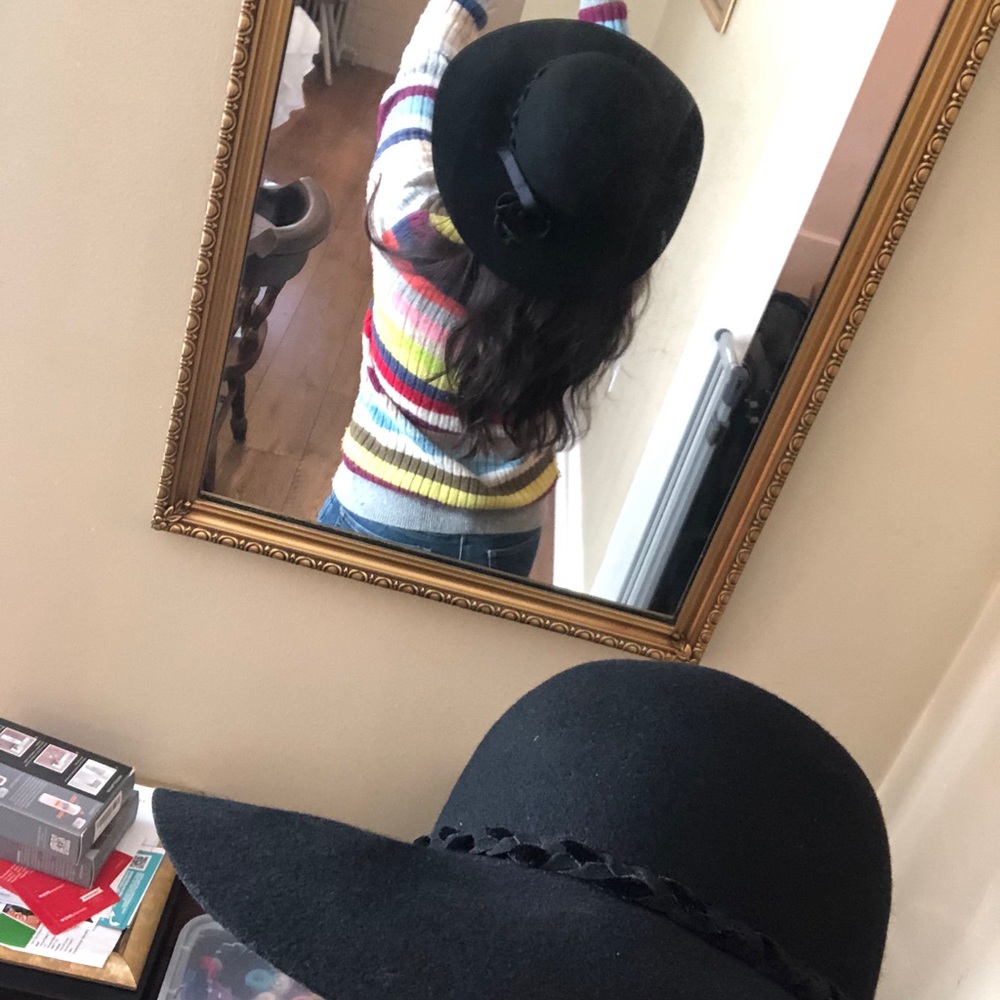 Lucky Brand!!  Floppy Wool Hat (Black)
